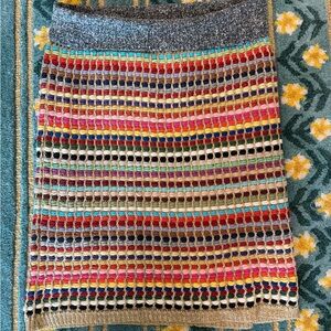 Cicilia Prado Texture Knit Multicolor Pencil Skirt Woven Multicolor Knits Size L